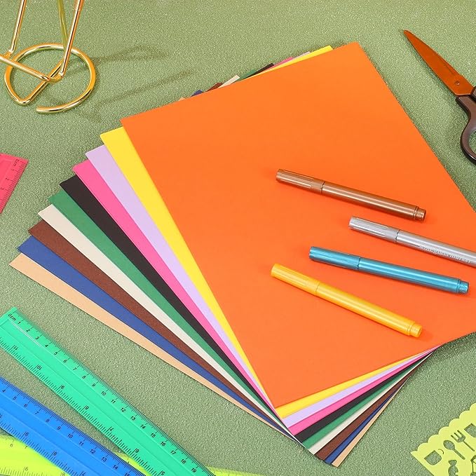 Sherr 1000 Sheets Construction Paper Colored Cardstock A4 9 x 12 10 Assorted Colors Card Stock Heavyweight Printer Paper for DIY Craft Party Supplies Decoration(Bright Color)