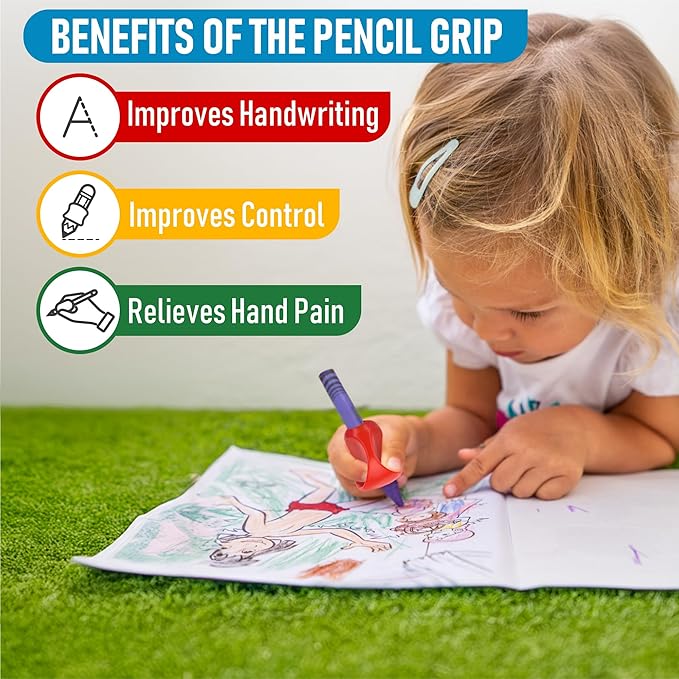 The Pencil Grip Pinch Grip, Ergonomic Writing Aid, Gloss Colored Pencil Grips, 6 Count - TPG-12706