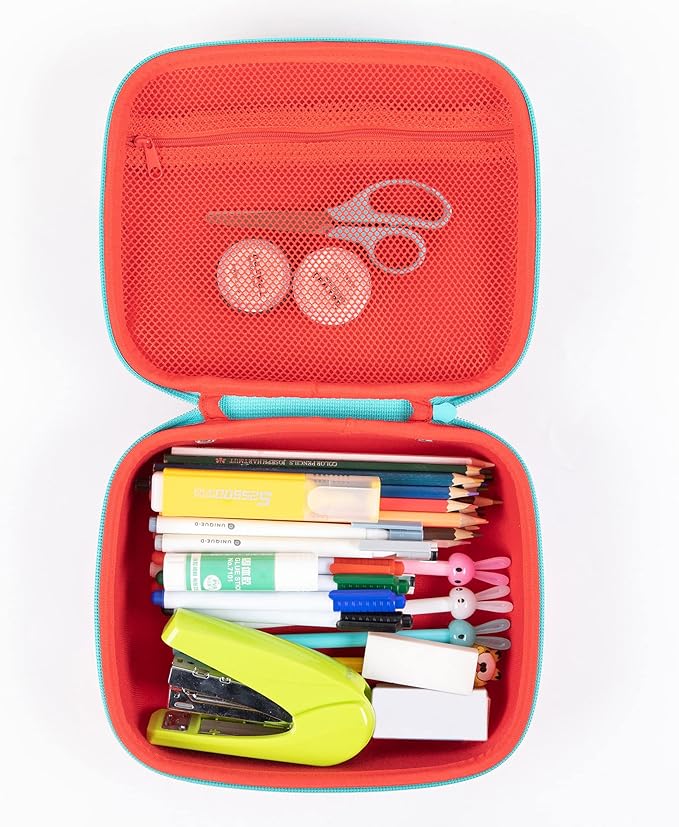 ZIPIT Jumbo Pencil Case for Girls, Cute Pencil Box for School, Large Capacity Stationery Organizer Box ,Colorful