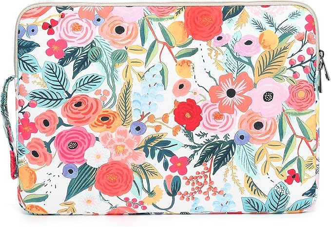 Laptop Sleeve 13.3 inch14 Inch, 15.6inchWater Resistant Traveling Computer Cover with Handle, Shockproof Protective Carrying Laptop Case (Y8-Garden Rose, 16 inch)
