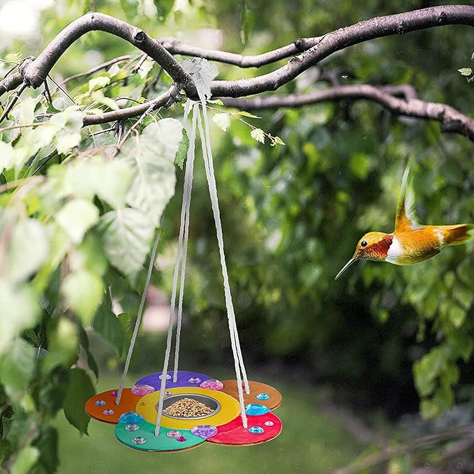 Gooidea Kids Arts and Crafts Bird Feeders for Outside, 2-Pack DIY Wooden Paint Kits Spring Outdoor Toys Holiday Crafts for Boys & Girls Age 3-5 4-8 8-12