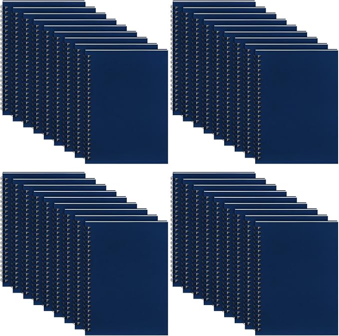 Yahenda 36 Pcs Spiral Notebooks, 1 Subject, Wide Ruled, Deep Blue
