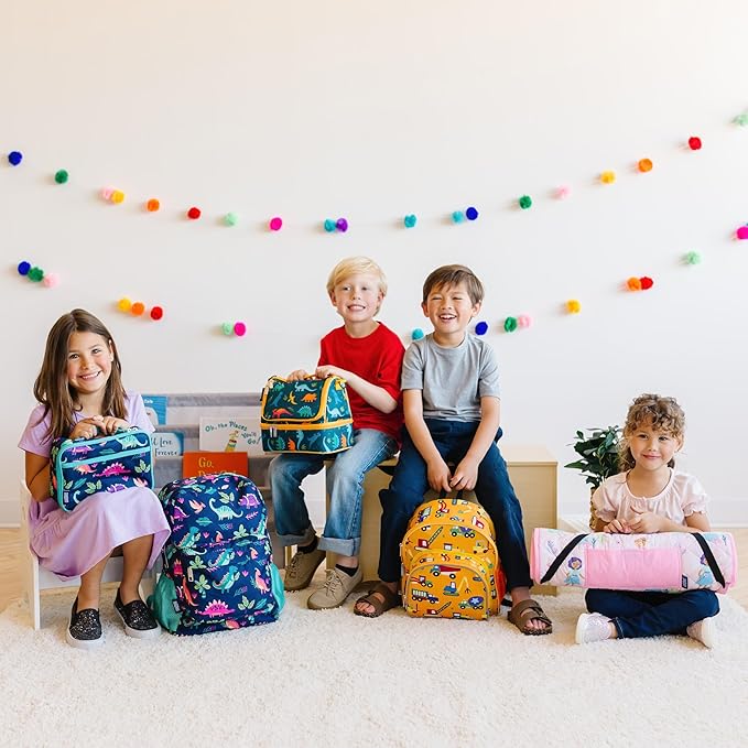 Wildkin Kids Insulated Lunch Box, Keeps Food Hot or Cold, BPA-Free with Mesh Pockets & Easy-Clean Lining – Ideal for School, Travel & Daycare – Blue Camo