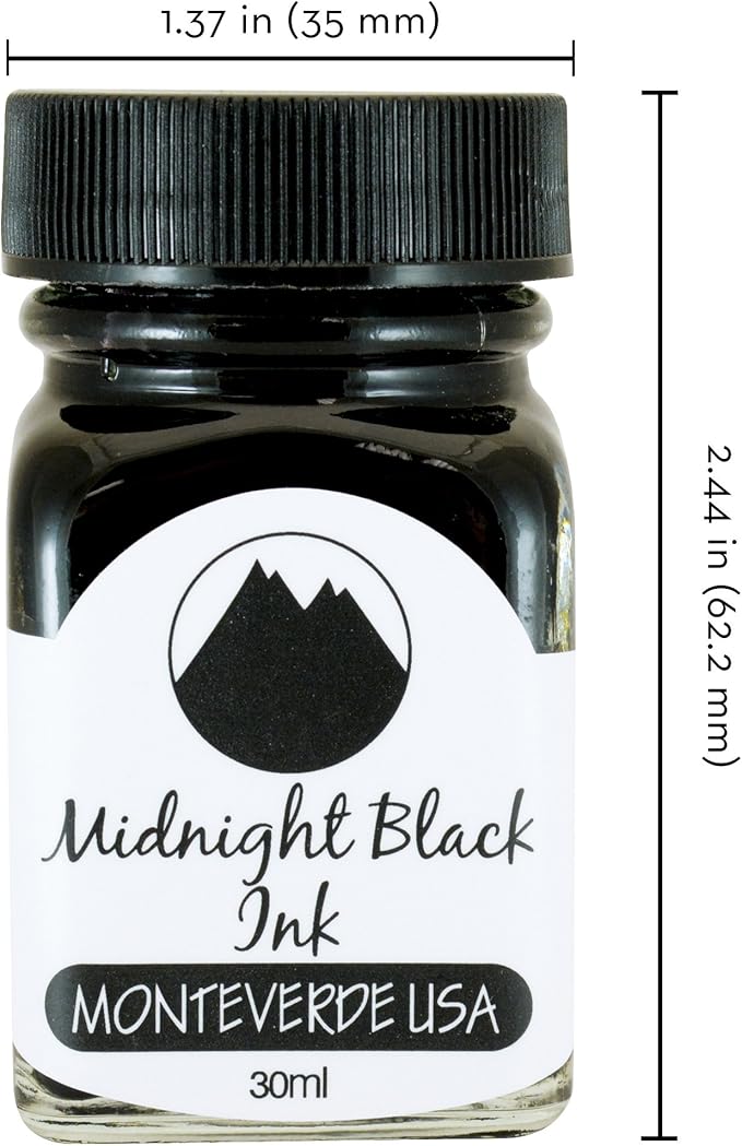 Monteverde USA Ink with ITF Technology, 30 ml Midnight Black (G309MB)