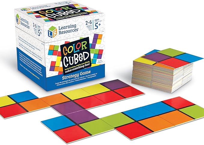 Learning Resources Color Cubed Strategy Game, Brain Boosting Matching 2-6 Players, 40 Pieces, Ages 5+
