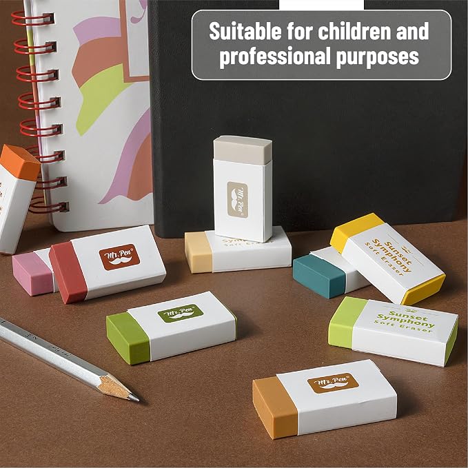 Mr. Pen- Erasers Bulk, 20 Pack, Large Block Erasers for School, No Smudge