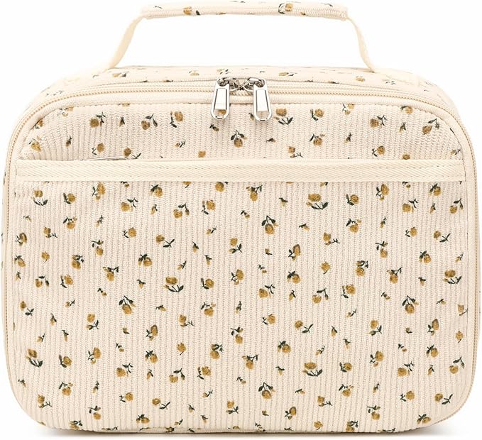 Lunch Bags for Kids Girls Insulated Lunch Boxes Corduroy Cooler Toddler Lunch Tote Bag Thermo Picnic Bag for School Children