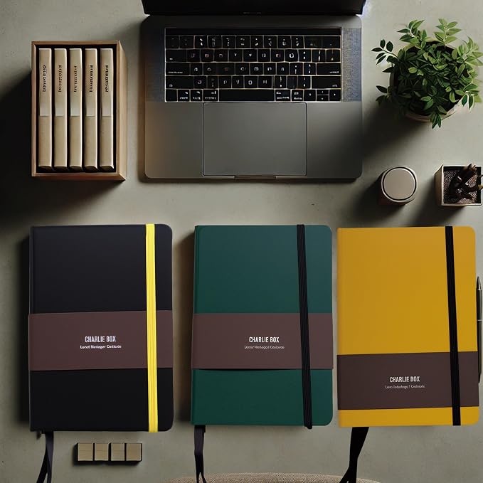 A5 Notebook, Journal Leather Hardcover 192 Pages Thick Paper with 100GSM Blanks/Dotted/Grid, with Elastic Band & Inner Pocket for Writing and Sketching