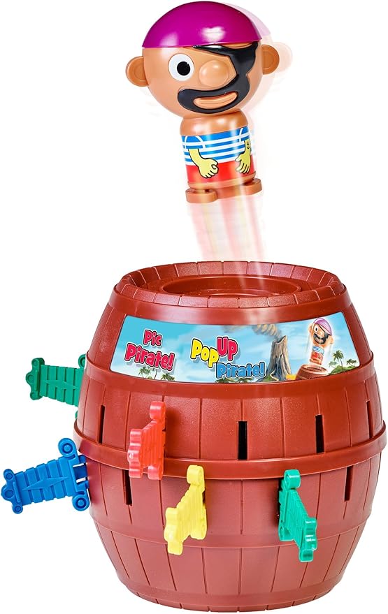 TOMY Pop Up Pirate Board Game - Family and Preschool Kids Games for Family Game Night - Winter Break Activities- Girls and Boys Games - 2-4 Players - Ages 4 Years and Up
