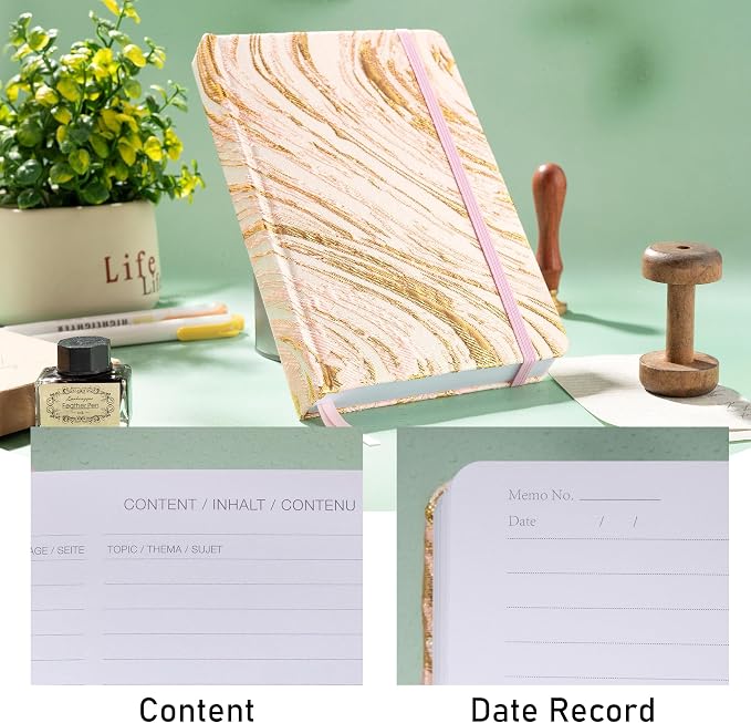 MGGAO Lined Journal Notebook, A5 Fabric Journal for Women Men