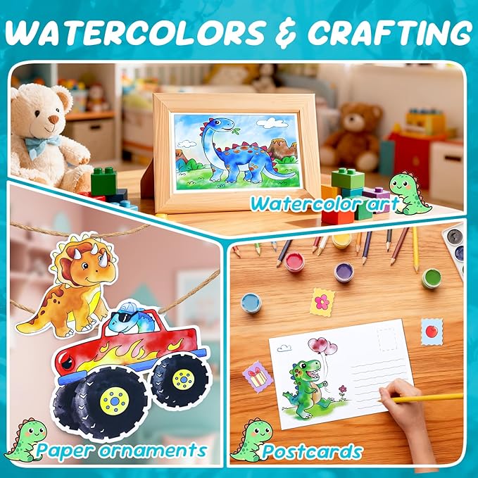 Paint with Water Coloring Books for Kids, Mess Free Watercolor Painting Kit Painting Activity for Kids Ages 3-5 4-8, Arts Crafts Drawing Gift Toy for Boy Girl