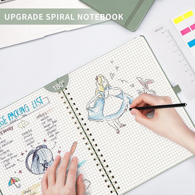 AHGXG Graph Paper Notebook, 110 Pages, A4 (8.5" x 11")