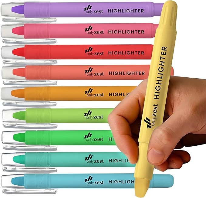 10 Pack Bible Safe Highlighters - Sorbet Color, Wax Highlighters No Bleed, Scripture Markers for Journaling, Study Accessories and School Supplies