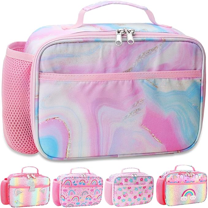 RHCPFOVR Kids Lunch Bag - Insulated Lunch Box for Boys Girls,Washable Lunch Bag and Reusable Toddler Leak-proof Lunchbox for School and Daycare