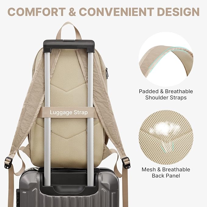 G4Free 20L Hiking Travel Backpack for Women Men | Lightweight Backpacks with Luggage Trolley Strap, Daypack for Outdoor Daily Camping