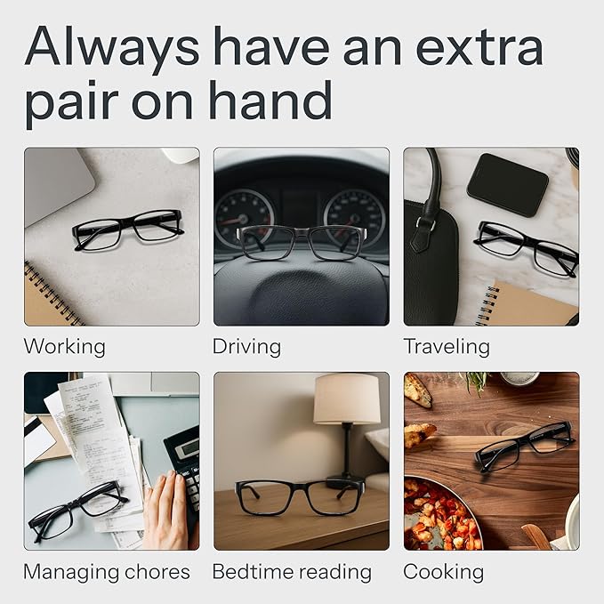Gaoye 2.75 Professional Reading Glasses for Men for All Day - Computer Readers with Blue Light Protection - Value Pack