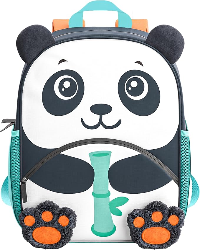 Move2Play, Panda Toddler Backpack | Toddler Size | Back to School | Preschool Backpacks For Kids | Kindergarten Book Bag | Small, Little, Mini Size | Designed for Boys & Girls Ages 2, 3-5+ Year Olds