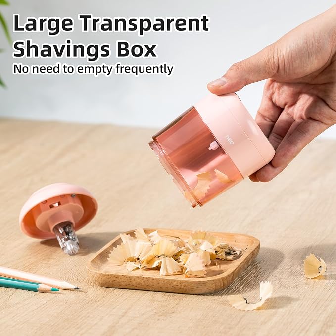 deli Electric Pencil Sharpener, Battery Operated, 6.5–8mm for Classroom