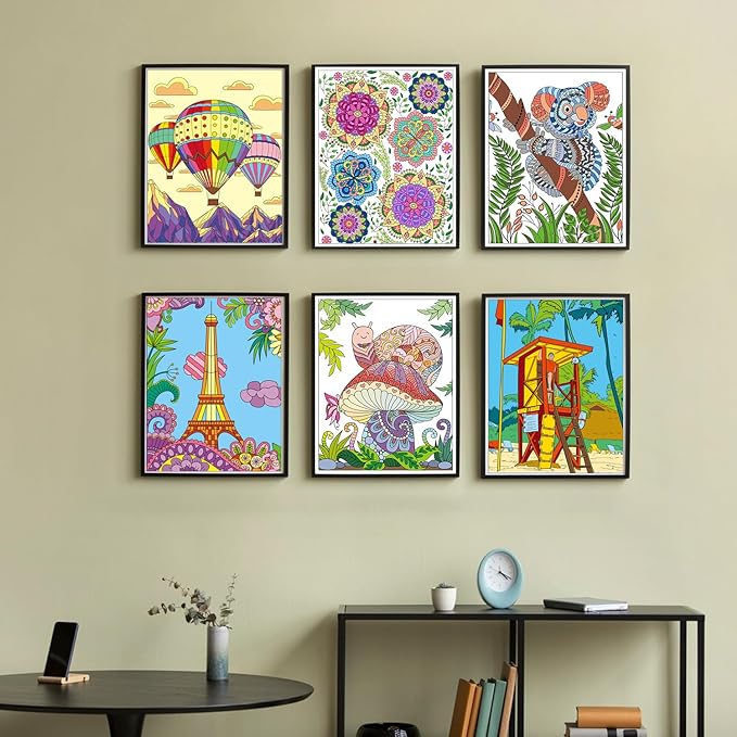 Kalysky Adult Coloring Books Set:3 Coloring Books for Adults Animal Flowers & Other Themes Designs.Coloring Books for Adults to Relax and Relieve Anxiety