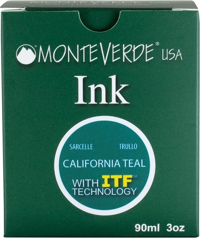 Monteverde USA Ink with ITF Technology, 90 ml California Teal (G308CT)