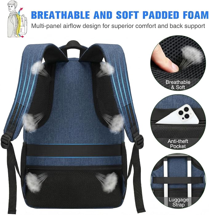Paude Laptop Backpack,17 Inch School Backpack Large Bookbag for Teens Adults Backpack for High School College Students Back Pack,Waterproof