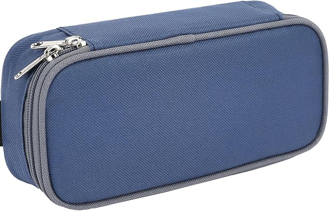 FlowFly Large Capacity Pencil Case for Kids, Boys & Girls – Zippered Multi-Functional Pen Pouch, Soft & Portable Pencil Bag for School, Teens, Students, Cyan