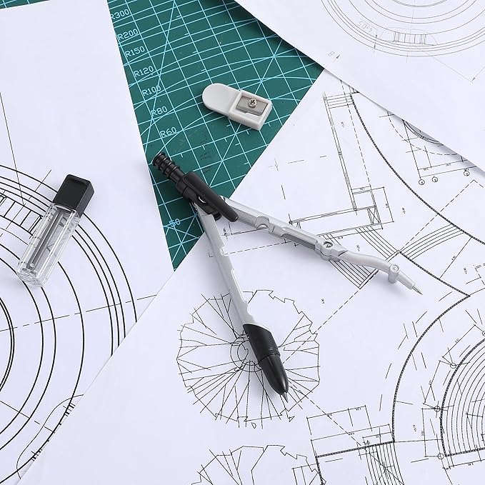 Mr. Pen- Convertible Compass, Extra Lead Refills, Compass Geometry Tool, Compass Drawing Compass, Geometry Compass, Math Compass, Drafting Compass Math, Drafting Tools, Math Compass for Geometry