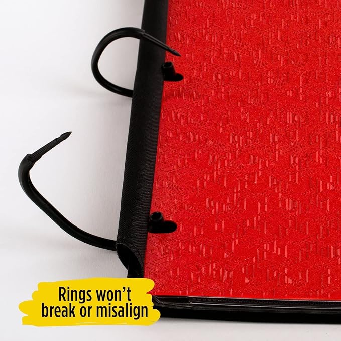 Five Star Flex Hybrid NoteBinder, 1” Binder with Tabs, Notebook and 3-Ring Binder All-in-One, Red and Five Star Loose Leaf Reinforced Filler Paper, 3 Hole Punched, College Ruled, 80 Sheets