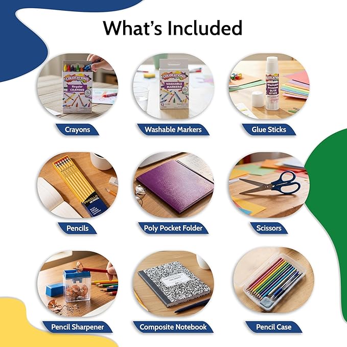 EPI Essentials Bulk School Supplies for Kids – Kindergarten to 5th Grade School Supply Packs – Wide-Ruled Bundle with Classroom-Ready Standard List Essentials – 168 Boxes per Pallet