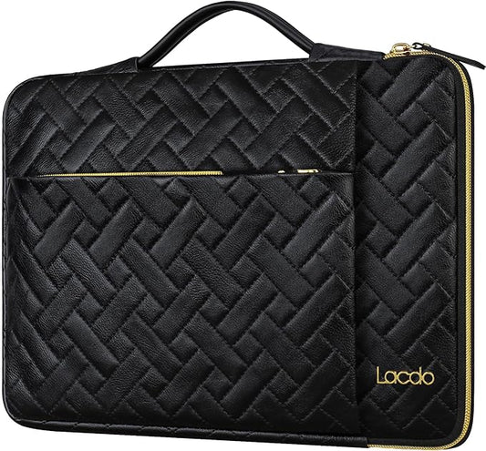 Lacdo 360° Protective Laptop Sleeve Case for 13 inch New MacBook Air M5 A3449 (2026), M4 A3240 2025, M3 A3113, M2 A2681, M1 A2337 A2179 A1932 | 13 inch MacBook Neo A18 Pro A3404 (2026), Elegant Black
