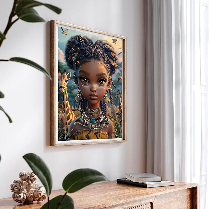 SKRYUIE Paint by Numbers Kit for Adults Beginner African Americans, Acrylic Animal Oil Painting by Numbers Kits with PaintBrushes Paintwork Art Crafts Canvas for Home Decor 16x20 inch c2