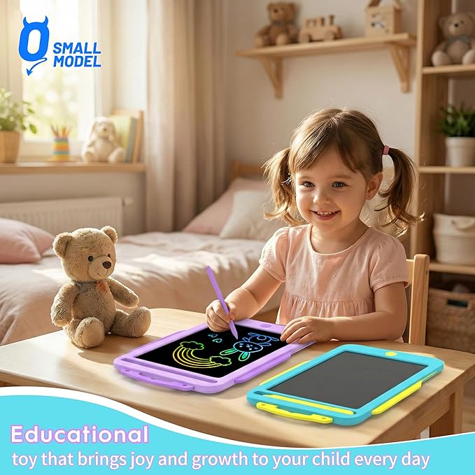 2Pack LCD Writing Tablet for Kids with Stander, 8.5 Inch Colorful Drawing Board Tablet, Educational Toddlers Toys, Kids Travel Games, Learning Toys Birthday Gifts for 3-8 Year Old Boys Girls