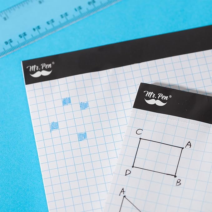 Mr. Pen- Graph Paper Pad, 8.5x11 Inches, 5x5 (5 Squares per Inch) (Pack of 3)