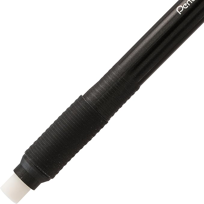 Pentel Clic Retractable Eraser with Grip, Assorted Barrel Colors (ZE21BP3M) (Pack of 3)