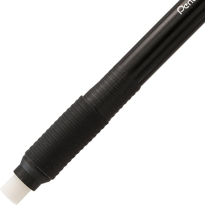 Pentel Clic Retractable Eraser with Grip, Assorted Barrel Colors (ZE21BP3M) (Pack of 3)