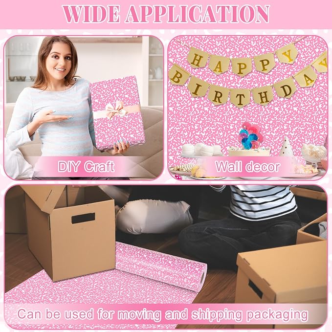 Pink Composition Bulletin Board Roll Non-Woven Fabric Poster 15.7" x20ft