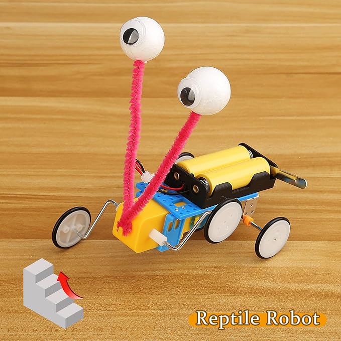 4 Set Bulk Robot Kits for Kids 8-12, STEM Crafts Robotics Science Projects STEM Toys for Boys Girls, Electronics Building Craft Kit Classroom Activities 1st 2nd 3rd Grade 8 9 10 11 12 Year Old