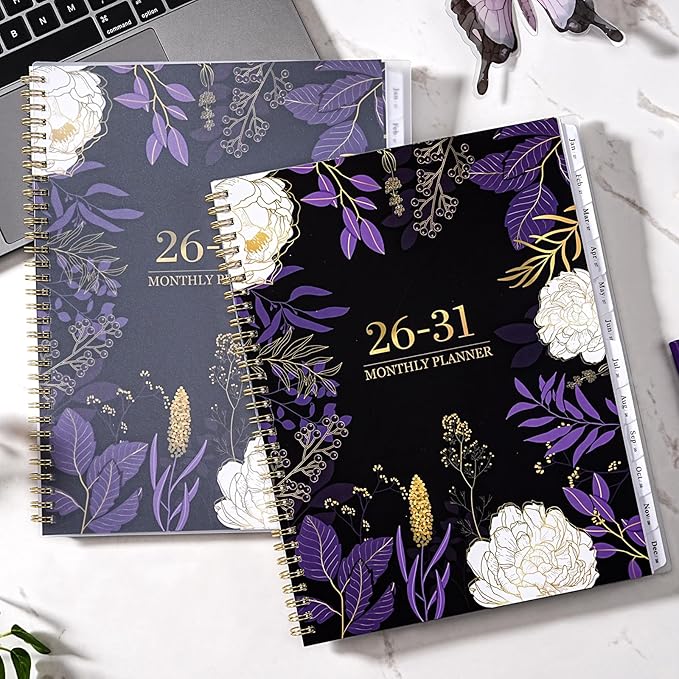 Monthly Planner 2026-2031 - 5 Year Planner/Calendar 2026-2031, 11" x 9", 2026 Calendar Planner, Jul 2026 - Jun 2031, Tabs, Back Pocket, Holidays, Twin-Wire Binding
