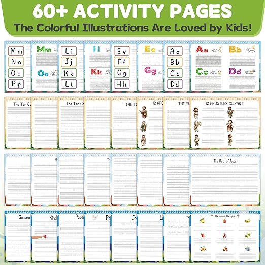 gisgfim Bible Magic Grooved Writing Practice Books for Kids Reusable Grooved Handwriting Workbooks for Kids Ages 3-8 Tracing Bible Magic Copybooks for Christian Activity Sunday School Gifts Prizes