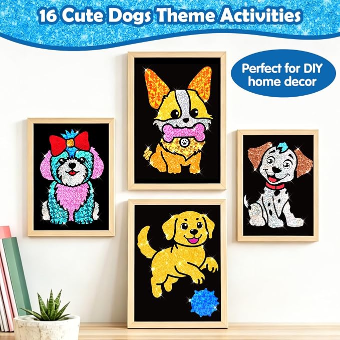 FUNNYB&G Mess-Free Foil Art Craft for Kids Ages 4-10, Kids Birthday Gift