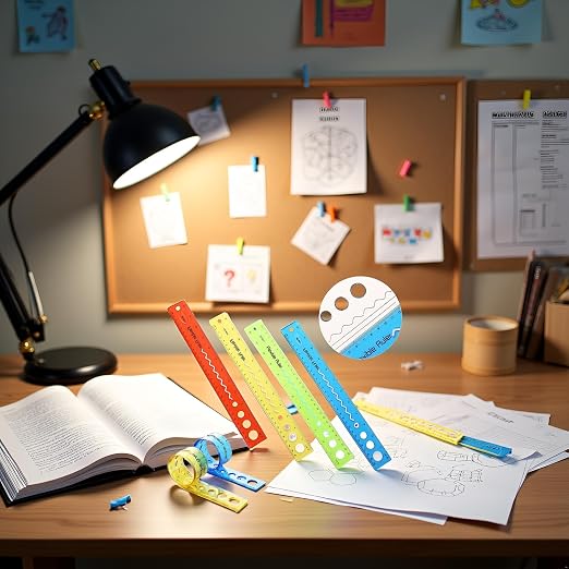 1PC 12 Inch Color Flexible Rulers Kids Soft Bendable Plastic Transparent Rulers Shatterproof Clear Ruler School House and Office, Drafting Tools and Drafting Kits(Random Color)