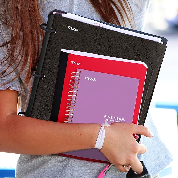 Five Star Spiral Notebook, 1 Subject, College Ruled Paper, 4-3/8" x 7", Personal Size, 80 Sheets, Fights Ink Bleed, Water Resistant Cover, Amethyst Purple (450048CF1-ECM)