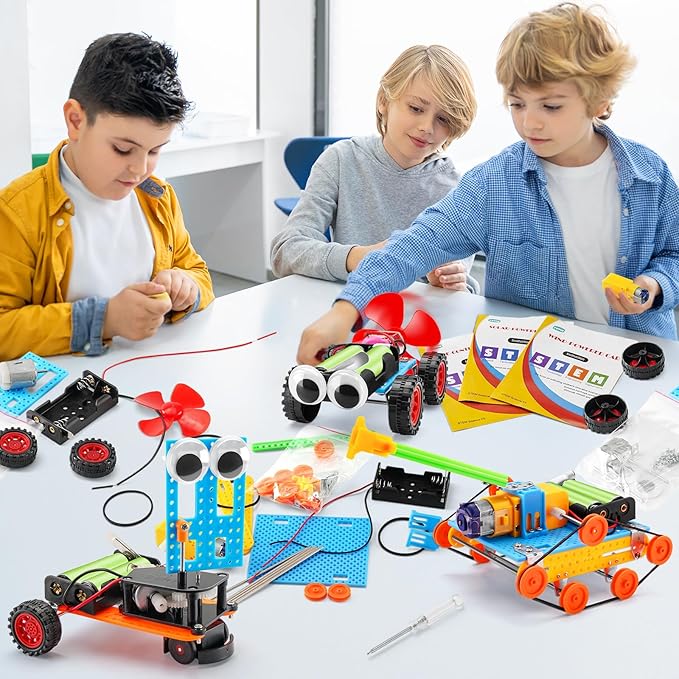 Yutin 10 in 1 STEM Kits for Kids, Wood Craft Robot Building Kit for Boys Age 8-10 8-12, DIY Science Building Projects for 8, 3D Wooden Puzzles, STEM Science Crafts for Girls Age 8 9 10 11 12 14