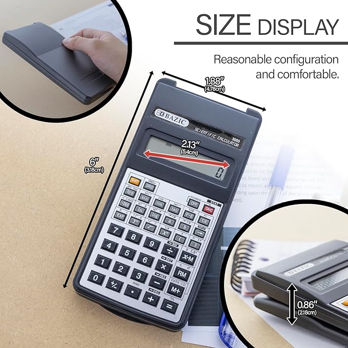 BAZIC 10-Digit Scientific Calculator w/Flip Cover