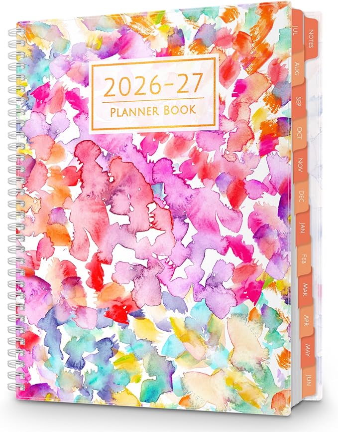 CRANBURY Planner 2026-2027 8.5x11, Academic Year Monthly and Weekly Calendar Planner, Jul 2026 - Jun 2027, Teacher Student Planning Agenda book with Tabs, Perfect for School Office Supplies