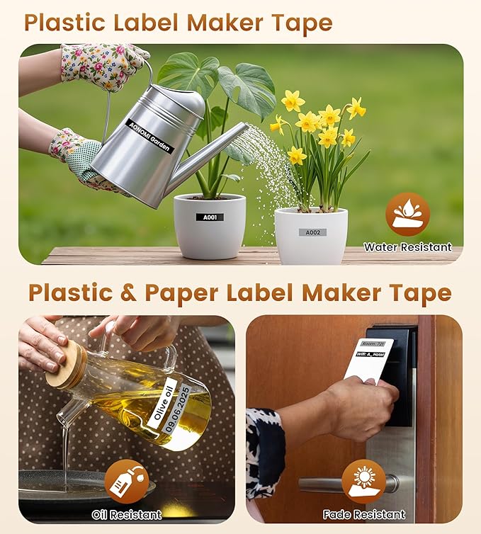 5-PK Colorful Label Maker Tape Replace for Dymo Letratag Refills Plastic White/Silver/Black/Clear & Paper White Compatible for Dymo Label Maker Refills for Letratag 100H 100T Plus 200B QX50 XR XM 2000