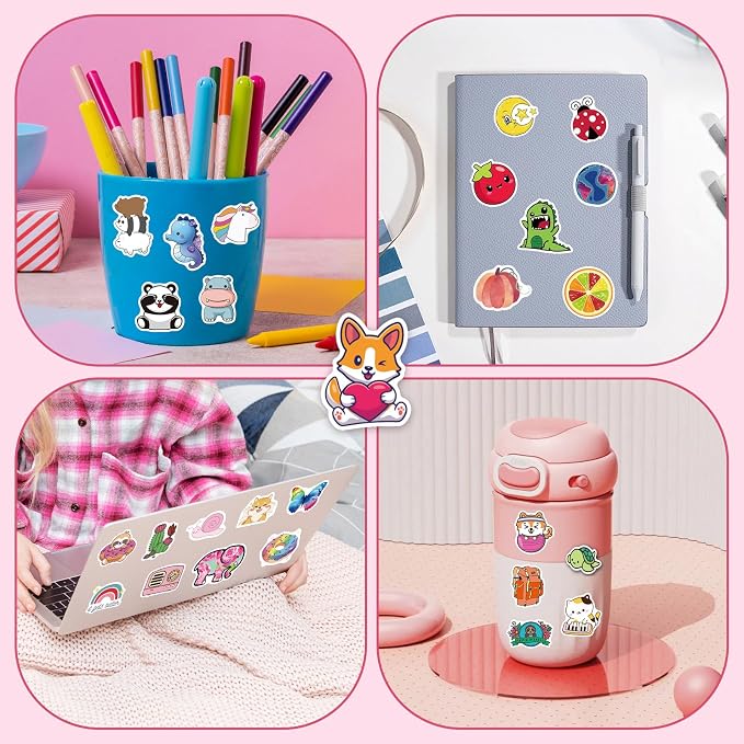 200Pcs Water Bottle Stickers for Kids Teens, Waterproof Vinyl Stickers, Back to School Supplies Classroom Decor, Teacher Supplies & Classroom Must Haves
