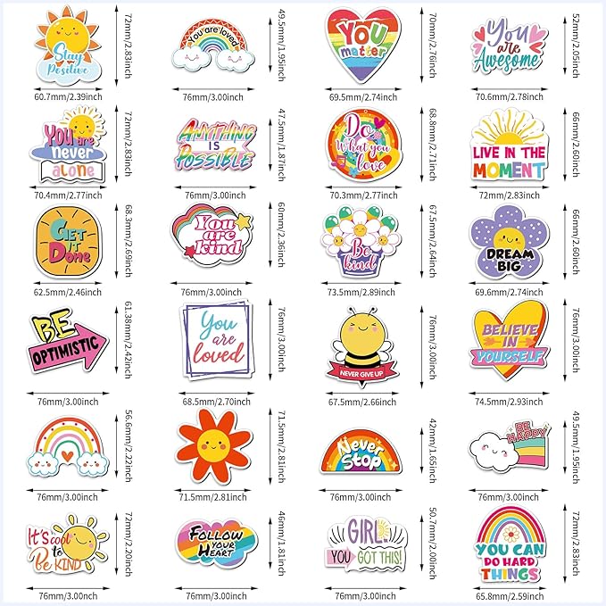 Sinmoe 24 Pieces Inspirational Fridge Magnets for Girls Bible Verse Locker Magnets for Girls Cute Motivational Quotes Refrigerator Decorations for School Classroom Whiteboard Office(Cute Style)