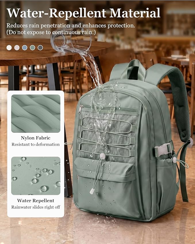 suwasp College Backpack for Women, Waterproof Laptop Backpack Fits 15.6 Inch Laptop, School Bookbag with Water Bottle Pocket, Anti Theft Work Backpack for College, Travel, Commuter,