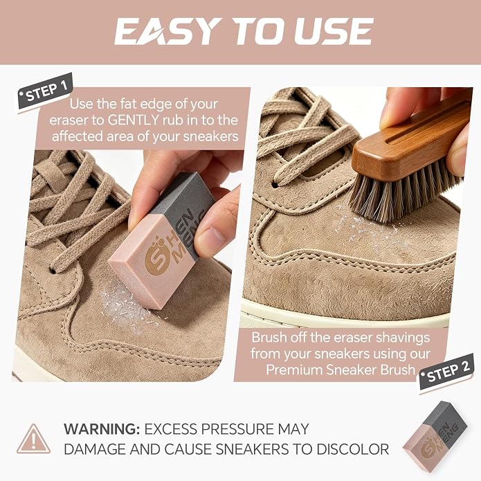 Suede Eraser for Shoes, Sneaker Cleaner for Suede & Nubuck, Quick Clean
